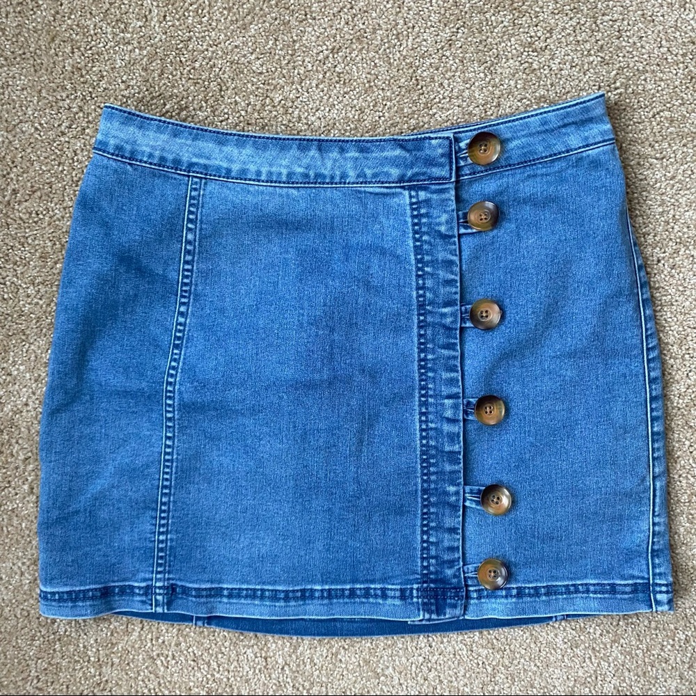Free People Denim Mini Skirt